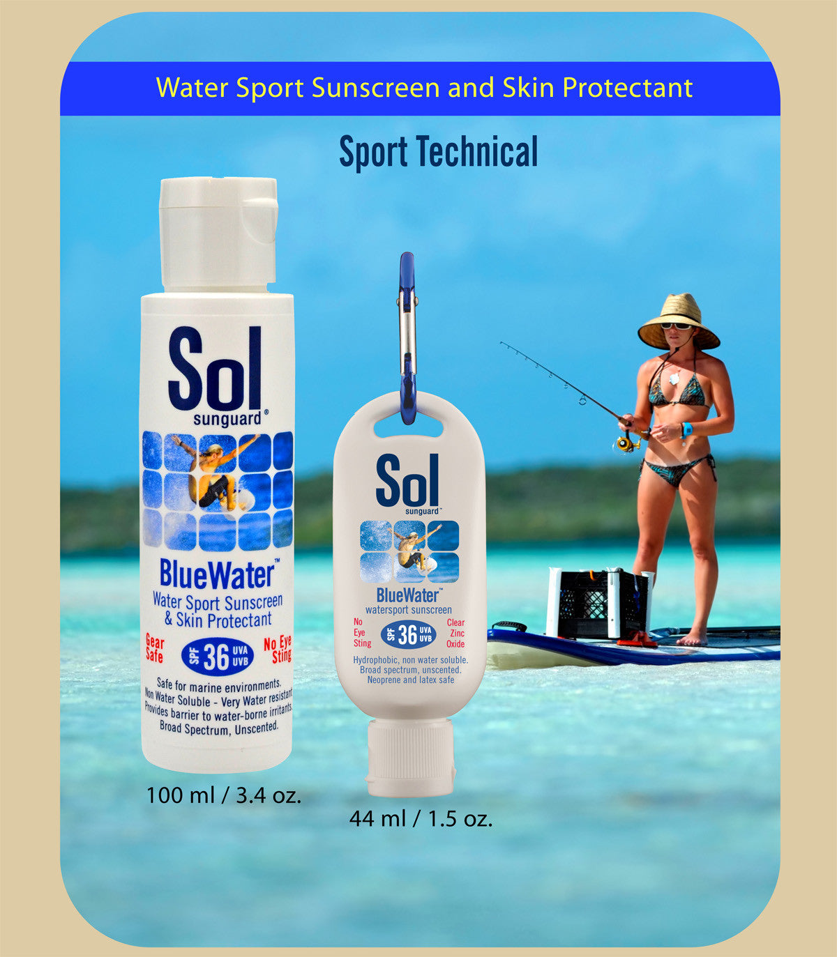 BlueWater SPF 36  Watersport Sunscreen and Skin Protectant